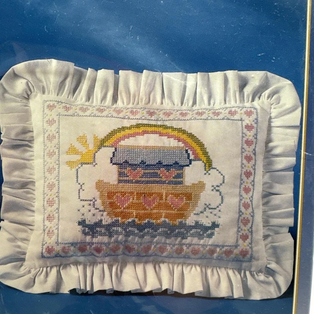 Bucilla Special Edition Stamped Pillow Sham Noah's Ark Baby Collection Kit 64007